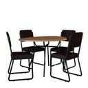 Ver imagem 2 de Conjunto Mesa de Jantar Soho Orgânica C/ 04 Cadeiras Next Est.preta - Nogueira e Preto Nogueira e