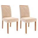 Ver imagem 6 de Conjunto de Mesa de Jantar Tampo de Vidro Off White Louise 1,60 com e 6 Cadeiras Fernanda Cinamomo/