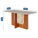 Ver imagem 5 de Conjunto de Mesa de Jantar Tampo de Vidro Off White Louise 1,60 com e 6 Cadeiras Fernanda Cinamomo/