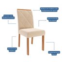 Ver imagem 7 de Conjunto de Mesa de Jantar Tampo de Vidro Off White Louise 1,60 com e 6 Cadeiras Fernanda Cinamomo/