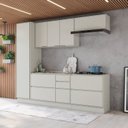 Ver imagem 1 de Cozinha Compacta 5 Peças 100% MDF Fineze Areia