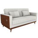 Ver imagem 1 de Sofa Cama 2 Lugares 203 Cm Esther Boucle Natural Corino Whisk Milani Store