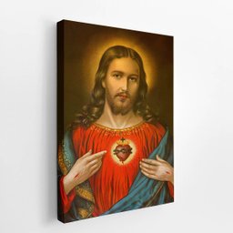 Quadro Sagrado Coração de Jesus Cristo Canvas 60x40cm - 2