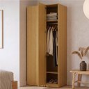Ver imagem 2 de Guarda Roupa Planejado Canto Linear Porta Lisa Samambaia CabeCasa MadeiraOriginals Marrom/Carvalho