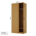 Ver imagem 4 de Guarda Roupa Planejado Canto Linear Porta Lisa Samambaia CabeCasa MadeiraOriginals Marrom/Carvalho