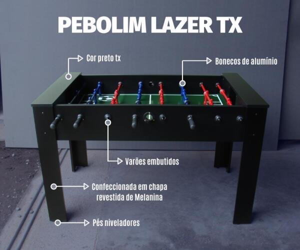Mesa de Pebolim Lazer TX - 3