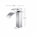 Ver imagem 5 de Torneira de Banheiro Lavatório com Misturador Monocomando de Bancada Luxo Inox Prata Brinovar