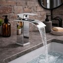 Ver imagem 6 de Torneira de Banheiro Lavatório com Misturador Monocomando de Bancada Luxo Inox Prata Brinovar