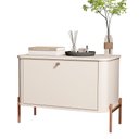 Ver imagem 1 de Mesa de Cabeceira Quarto Tucupí com 1 Porta e Pés de Metal Off White/bronze