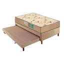 Ver imagem 1 de Cama Box c/Auxiliar Solteiro: Colchão Espuma Polar D33 Pérola Clean + Base CRC Rústico Clean(88x188)