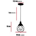 Ver imagem 2 de 10 Pendentes Aramado Esfera Balonê Branco Lustre Luminária Teto Regulável Sala Cozinha Industrial Ag