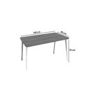 Ver imagem 4 de Conjunto: Mesa de Cozinha Iguaçu Tampo Madeirado 90x160cm e 6 Cadeiras Holanda Cromado/nogueira -