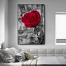 Quadro Flor Rosa Vermelha - Tela Única - 150 x 100 cm - Chassi - 1