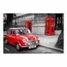Quadro Ruas de Londres Carro Vintage- Tela Única - 150 x 100 cm - Branca - 2