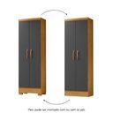 Ver imagem 5 de Armário de Lavanderia Multiuso com 2 Portas 60,4cm Multimóveis CR30065 Madeirado/Cinza