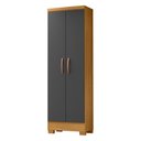 Ver imagem 2 de Armário de Lavanderia Multiuso com 2 Portas 60,4cm Multimóveis CR30065 Madeirado/Cinza