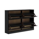 Ver imagem 7 de Sapateira Preta Horizontal Basculante Madeira 24 Pares Basil Idimex