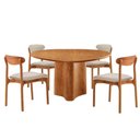 Ver imagem 3 de Mesa Selene Tampo 135cm Laminado com 4 Cadeiras Noronha Moderna Mobília