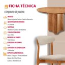 Ver mais imagens de Mesa Selene Tampo 135cm Laminado com 4 Cadeiras Noronha Moderna Mobília