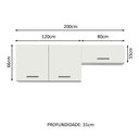 Ver imagem 4 de Kit com 2 Armários Aéreos Multiuso 3 Portas Agata Madesa