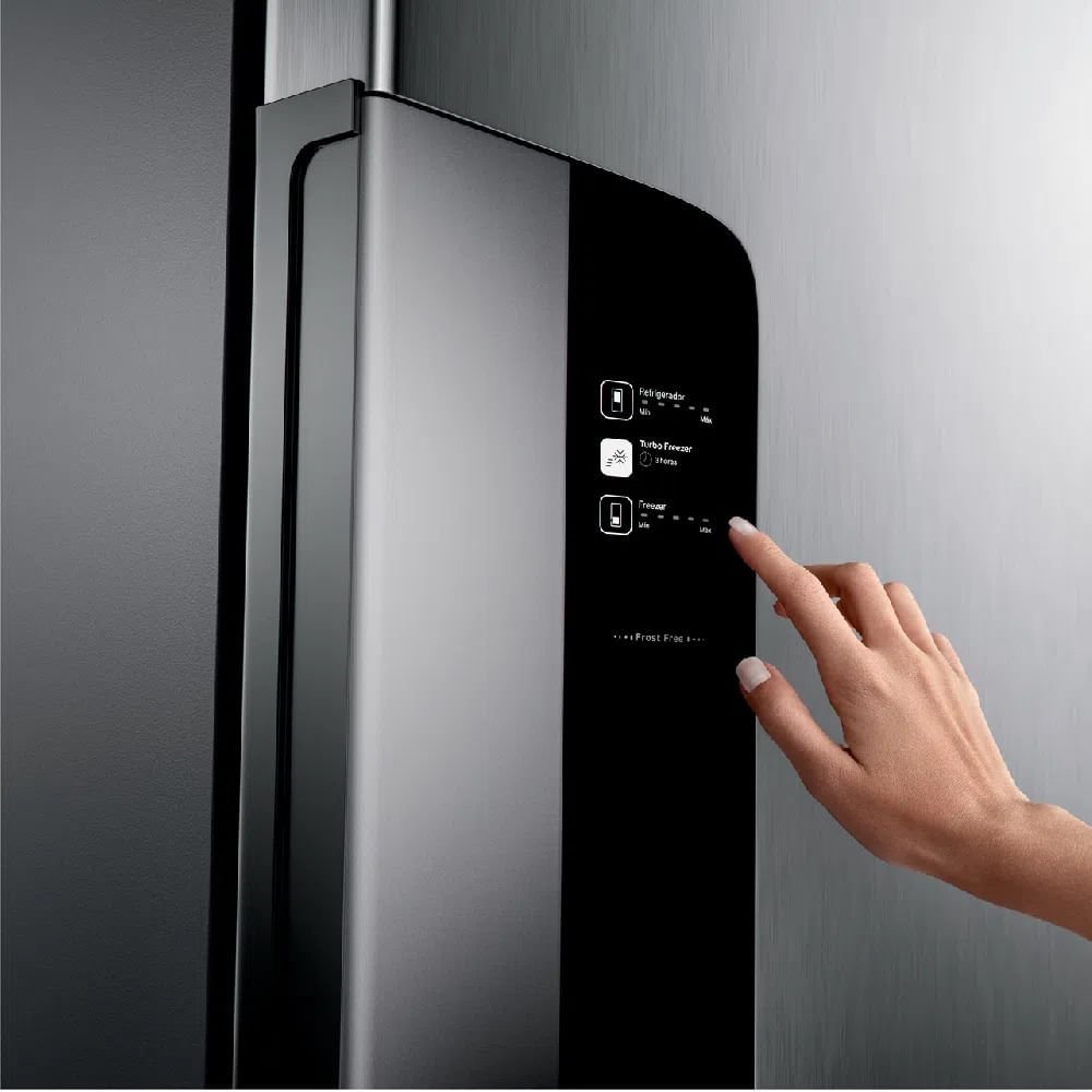 Refrigerador Consul 397 Litros Frost Free Duplex Evox Inox com Freezer Embaixo Cre44bk - 220 Volts - 7