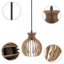 Ver imagem 6 de Luminaria Pendente Desmontada Tripla Cq Nacar Madeira Mdf Cor:rústico