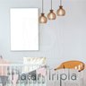 Luminaria Pendente Desmontada Tripla Cq Nacar Madeira Mdf Cor:rústico - 3