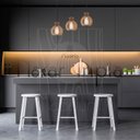 Ver imagem 5 de Luminaria Pendente Desmontada Tripla Cq Nacar Madeira Mdf Cor:rústico