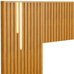 Cabeceira Cama Box Casal Queen King Ripada com Led 250cm Lice D05 Ypê - Lyam Decor - 5