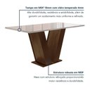 Ver imagem 4 de Conjunto Mesa de Jantar com 6 Cadeiras em MDF/Vidro Casuá Off-White Marrom