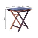 Ver imagem 3 de Conjunto Mesa Dobrável com 2 Cadeiras 100% Madeira de Lei Ypê Cerejeira