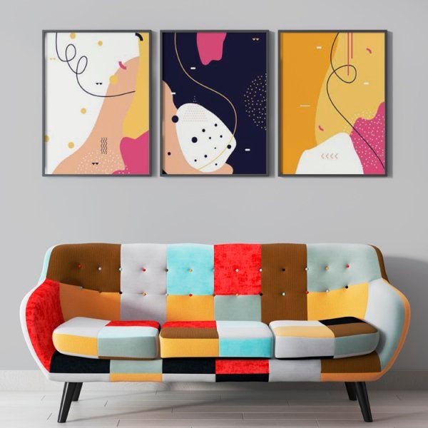 Quadro Abstrato Cores De Festa Kit 3 Telas 150 X 100 Cm Preta quadro-abstrato-cores-de-festa-kit-3-telas-150-x-100-cm-preta