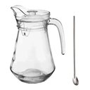 Ver imagem 1 de Jarra de Vidro com Tampa Suco Água 1.5 Litros + Colher Bailarina