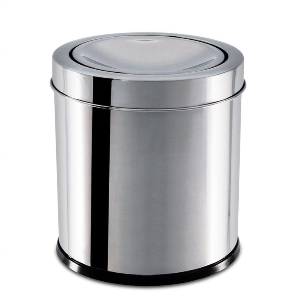 Lixeira Inox Tampa Basculante 3,2 L Brinox Ø 15,5 X 17 Cm