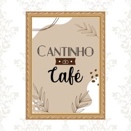 Quadro Cantinho do Café Moldura Dourada 45x34cm:com Vidro - 2