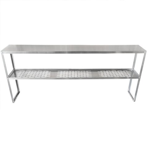 Prateleira de Apoio em Aço Inox 180 x 30 x 75 com 1 Plano Liso e Escorredor