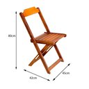 Ver imagem 2 de Kit 4 Jogos De Mesa Dobravel Com 2 Cadeiras De Madeira 70X70 - Mel - Amarelo