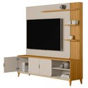 Ver imagem 7 de Estante Painel para Tv 70 Pol Pés Retrô 200cm Homero L05 Tauari Off White Fosco - Lyam Decor