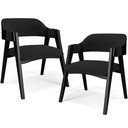 Ver imagem 1 de Kit 2 Cadeiras Sala de Jantar Estar Living Estofada Suran L02 Preto Bouclê Preto - Lyam Decor