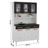 Cozinha De Aço Compacta Mirage New 6 Portas 3 Gavetas Branco/Preto - Telasul - 4