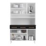Cozinha De Aço Compacta Mirage New 6 Portas 3 Gavetas Branco/Preto - Telasul - 3