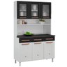 Cozinha De Aço Compacta Mirage New 6 Portas 3 Gavetas Branco/Preto - Telasul - 2