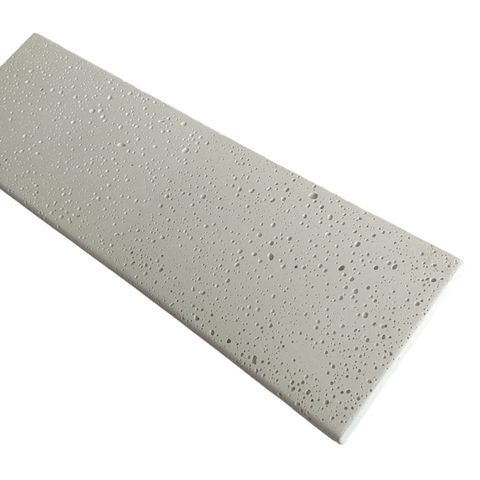 Borda Atérmica  boleada Malibu  50x15x1,5cm  Branco  Areia de Quartzo