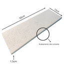 Ver imagem 3 de Borda Atérmica boleada Malibu 50x15x1,5cm Branco Areia de Quartzo