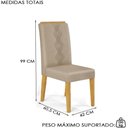 Ver imagem 3 de Mesa Jantar Kiara e 4 Cadeiras Yasmin Cedro Veludo Kraft Dj Moveis