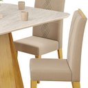 Ver imagem 6 de Mesa Jantar Kiara e 4 Cadeiras Yasmin Cedro Veludo Kraft Dj Moveis