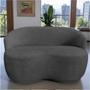 Ver imagem 1 de Namoradeira Decorativa Beatriz Orgânica Suede Cinza