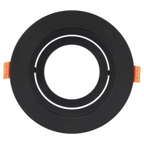 Spot de Embutir Redondo Preto Par 20 Direcionável Plano 13cm Dl152par20b Bella