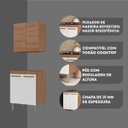 Ver imagem 4 de Balcão Multiuso Cooktop Joia 60cm + Aereo Madeirado/Branco Mesclado
