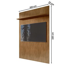 Painel Ripado Siena Sala para TV até 65 Polegadas 180 cm Cedro - 3